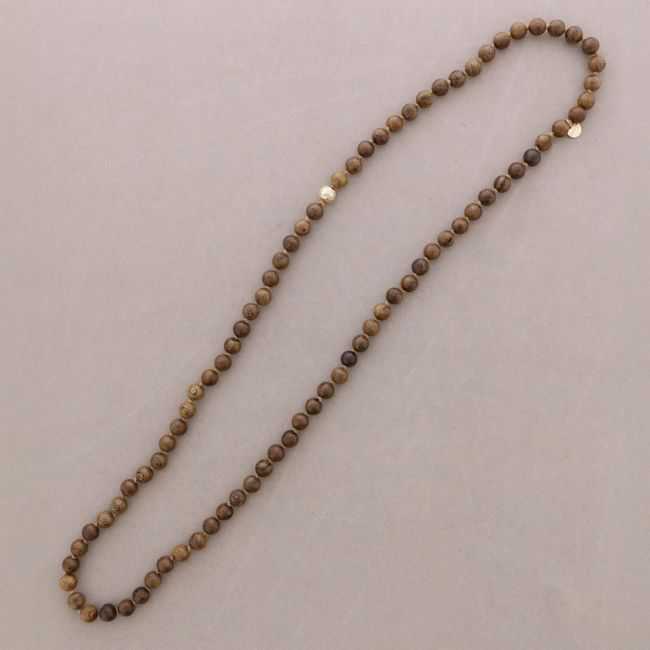 LONG WOODEN BEAD NECKLACE 100CM