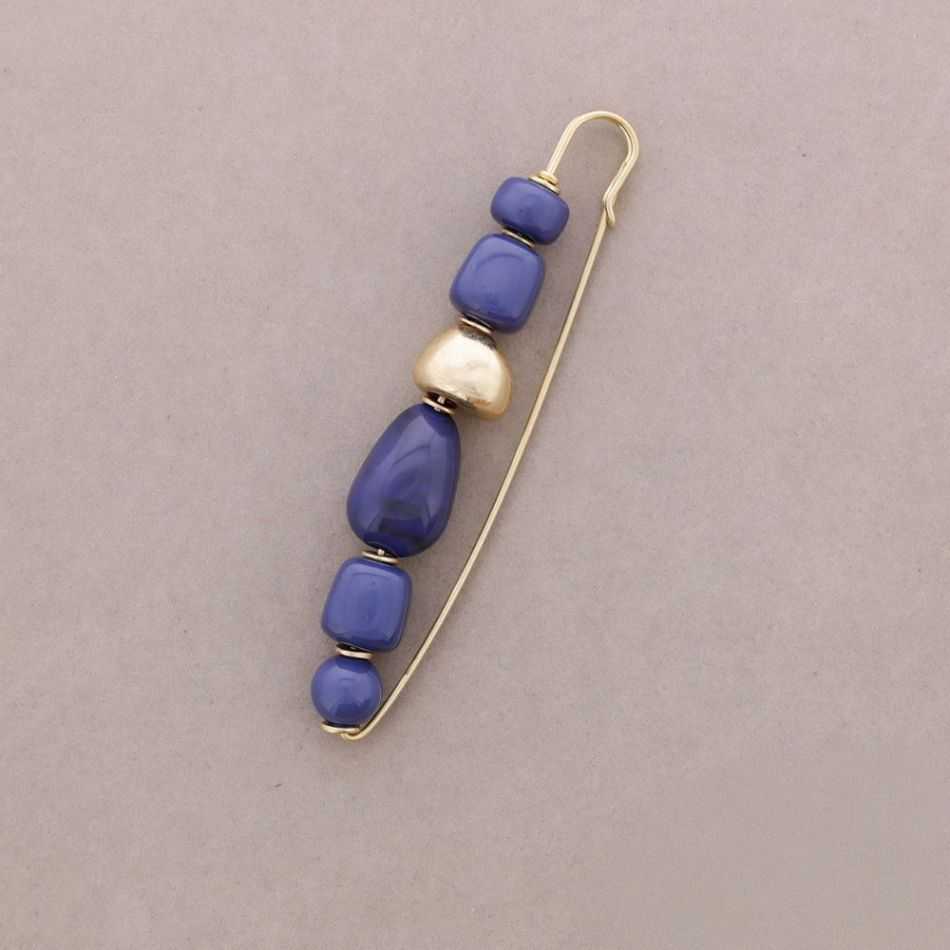 BROOCH PIN IRREGULAR BEADS RESIN