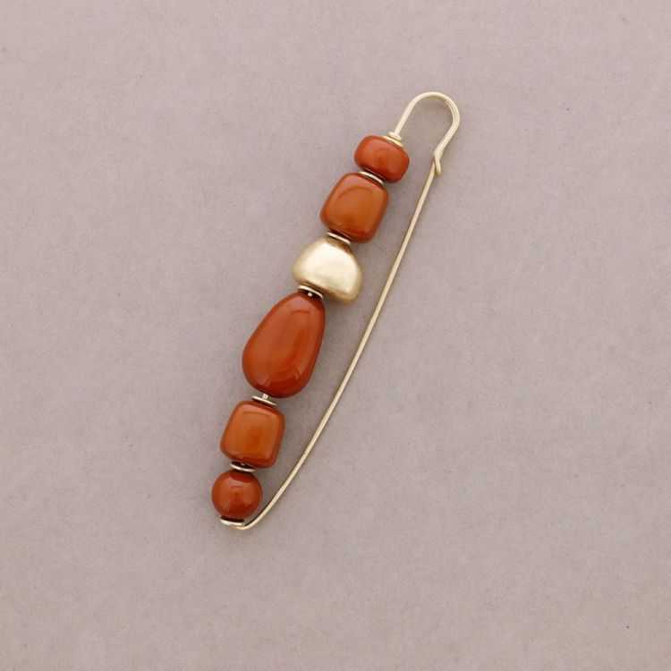 BROOCH PIN IRREGULAR BEADS RESIN 2