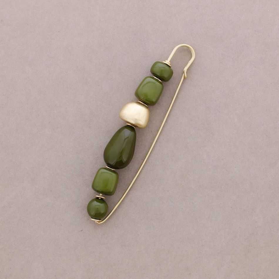 BROOCH PIN IRREGULAR BEADS RESIN