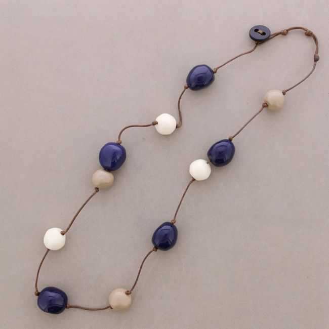 COLLAR LARGO CUENTAS BOLAS RESINA