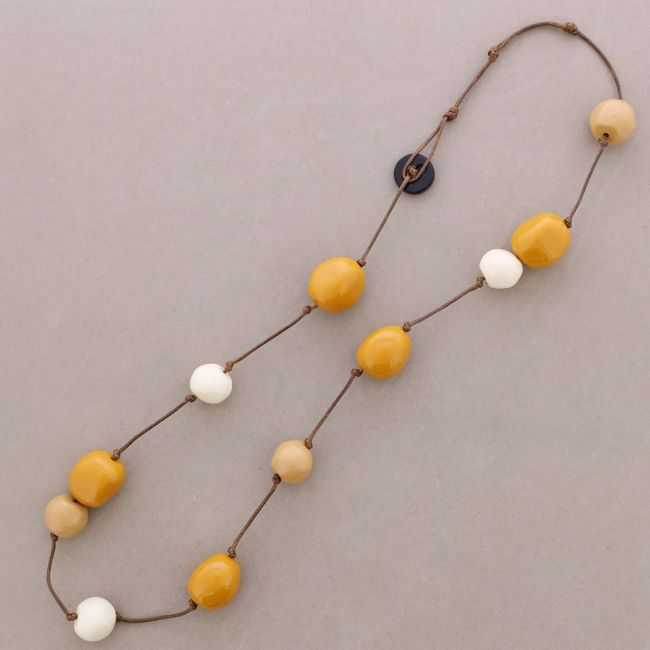 COLLAR LARGO CUENTAS BOLAS RESINA