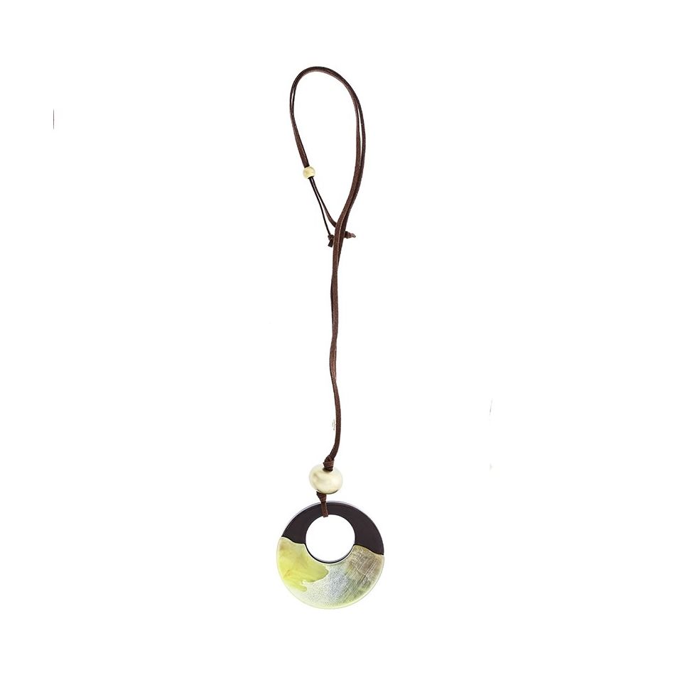 LONG RESIN PENDANT NECKLACE
