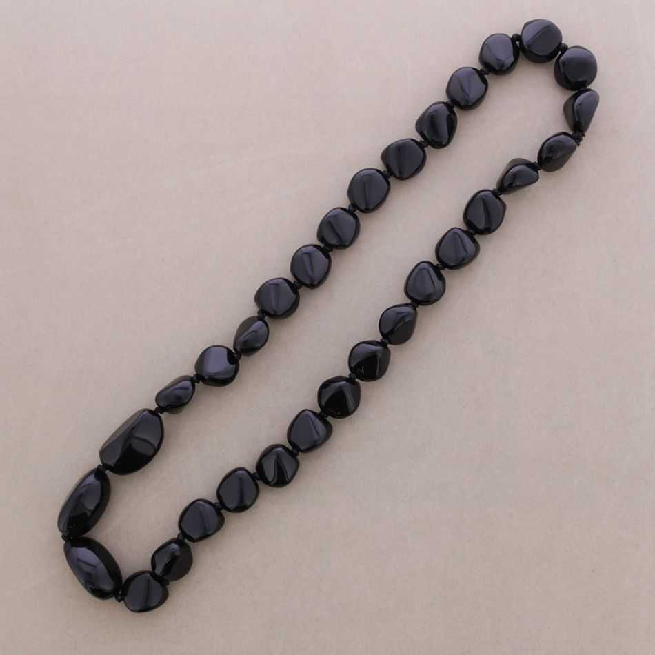 COLLAR LARGO CUENTAS IRREGULARES RESINA