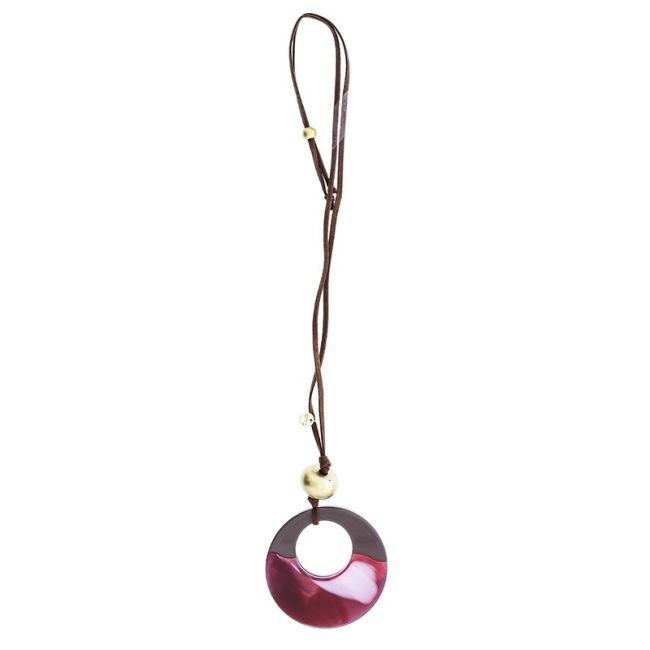 LONG RESIN PENDANT NECKLACE