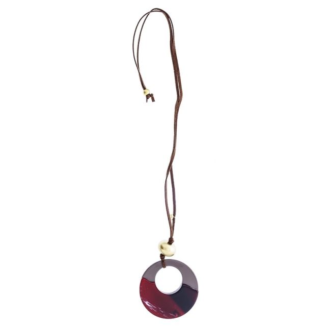 LONG RESIN PENDANT NECKLACE