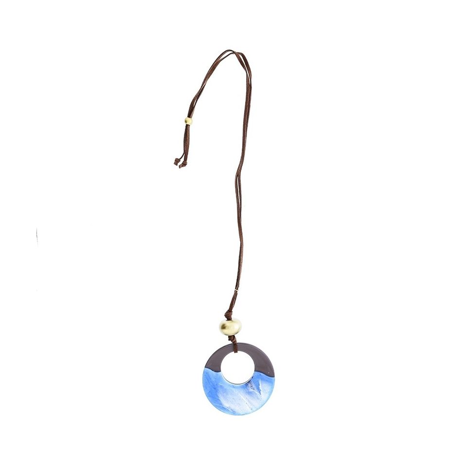 COLLAR LARGO COLGANTE RESINA