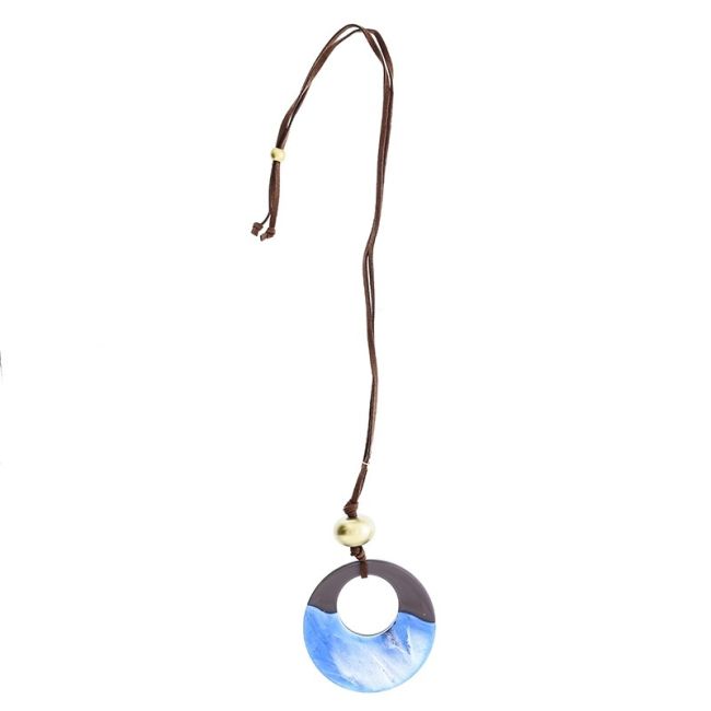 LONG RESIN PENDANT NECKLACE