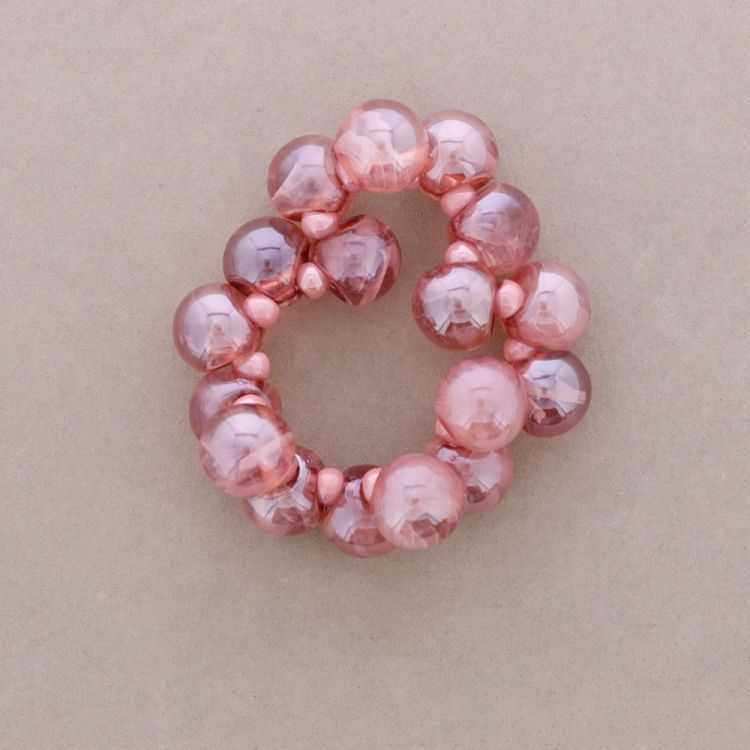 PULSERA ELÁSTICA CUENTAS BOLAS RESINA