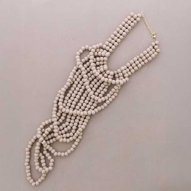 COLLAR BABERO BOLAS MADERA