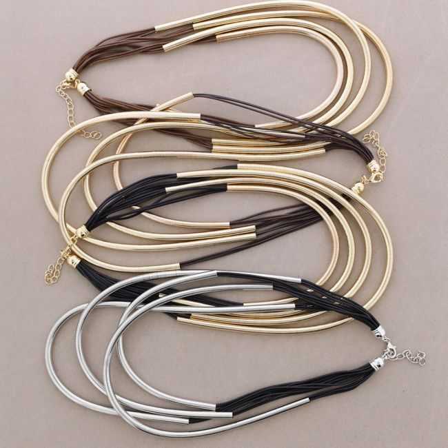 GARGANTILLA MULTI TIRAS TUBO METAL