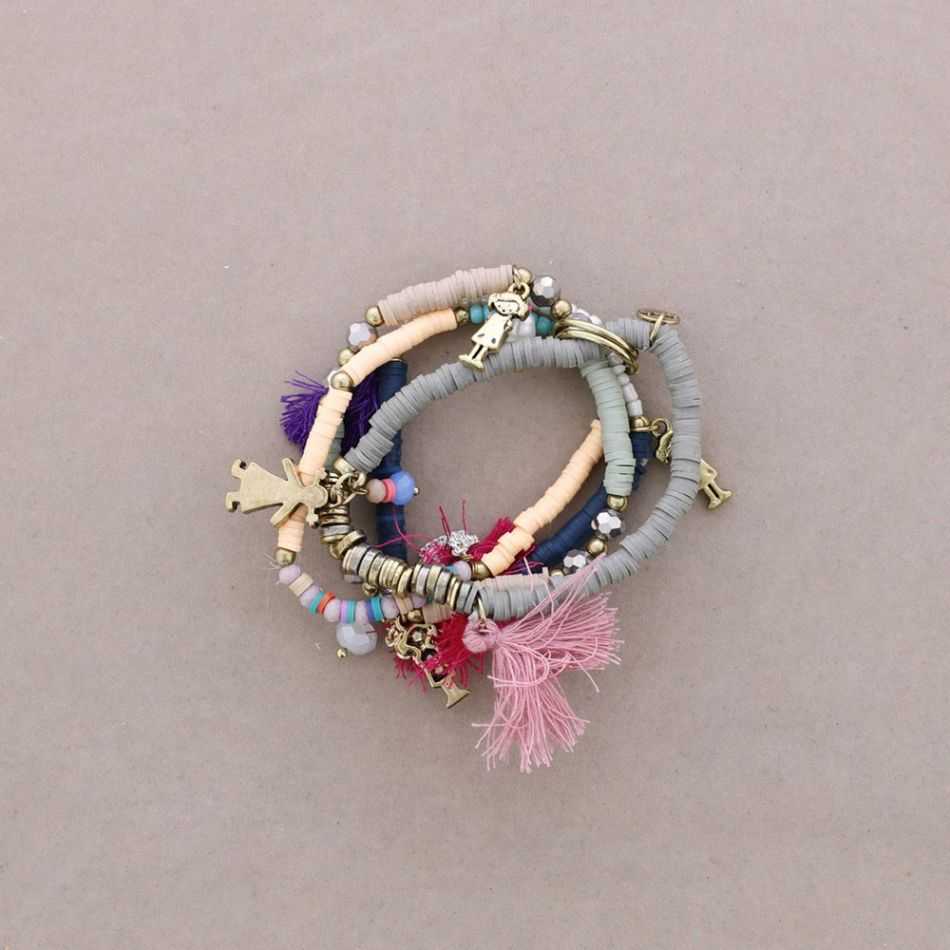 PULSERA 4 TIRAS CUENTAS