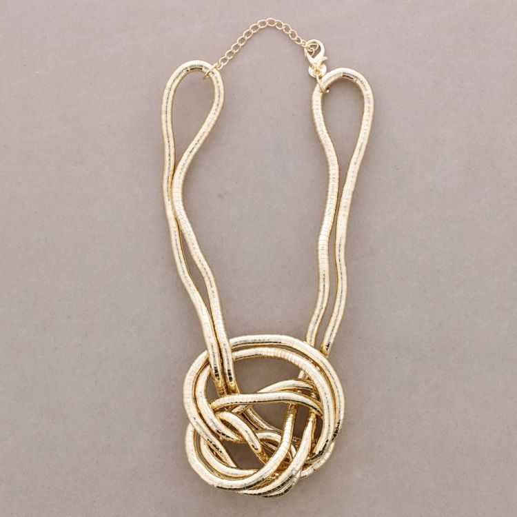 GARGANTILLA COLGANTE NUDO FLEXIBLE METAL