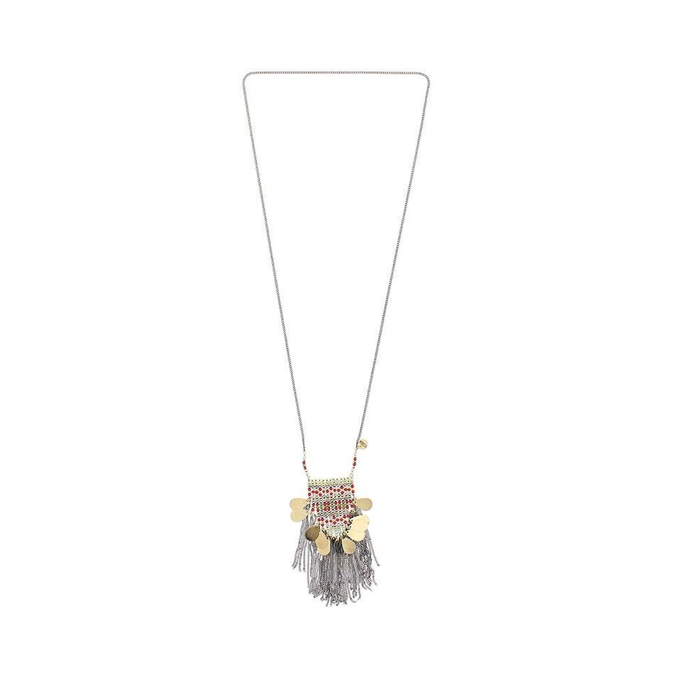 COLLAR LARGO COLG. CUENTAS FLECOS