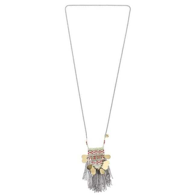 COLLAR LARGO COLG. CUENTAS FLECOS