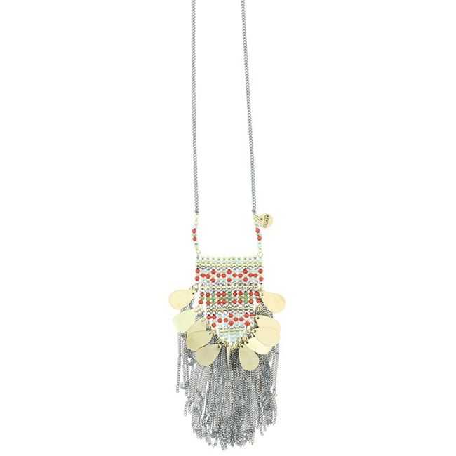 COLLAR LARGO COLG. CUENTAS FLECOS