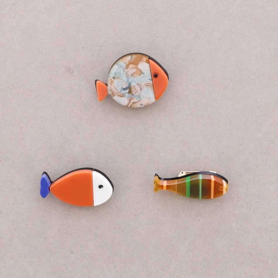 TRIPLE FISH BROOCH SET