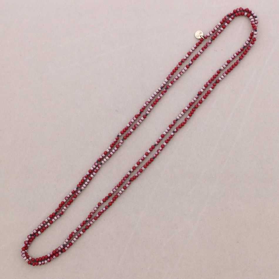 COLLAR LARGO CRISTALES FACETADOS 1.5M*4MM