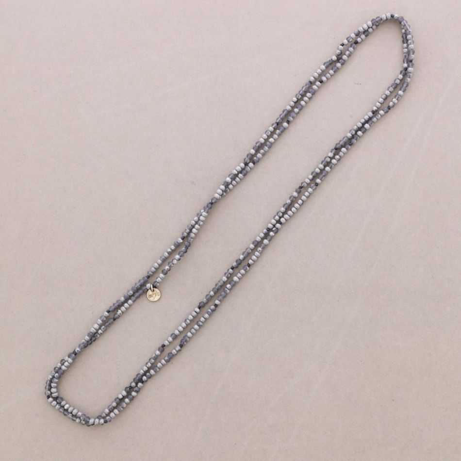 COLLAR LARGO CRISTALES FACETADOS 1.5M*4MM