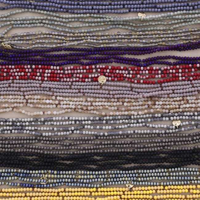 COLLAR LARGO CRISTALES FACETADOS 1.5M*4MM