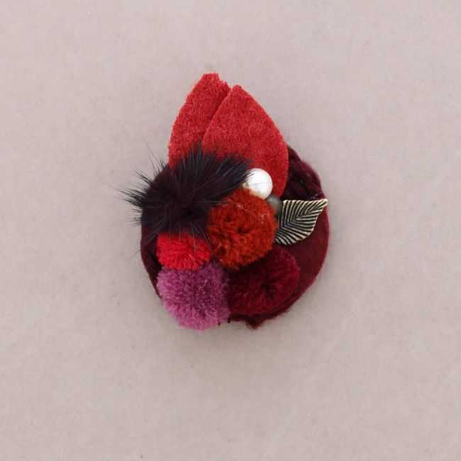 BROCHE FIELTRO POMPOM