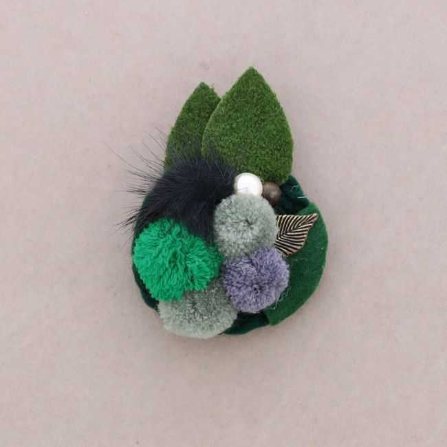 BROCHE FIELTRO POMPOM