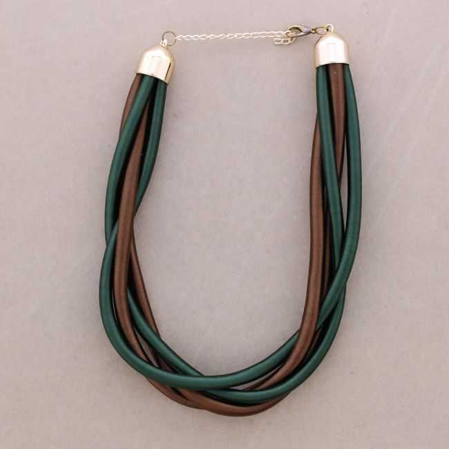 COLORED LACE SHORT NECKLACE