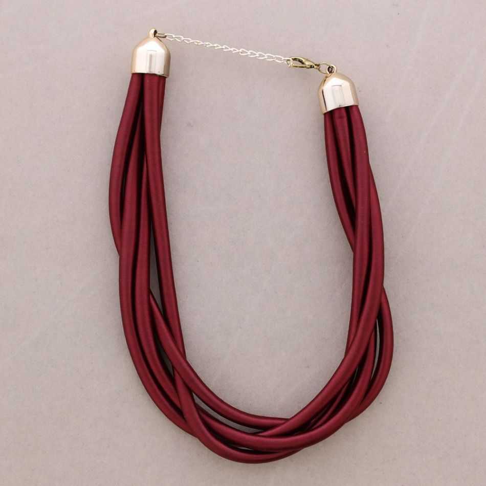 COLORED LACE SHORT NECKLACE
