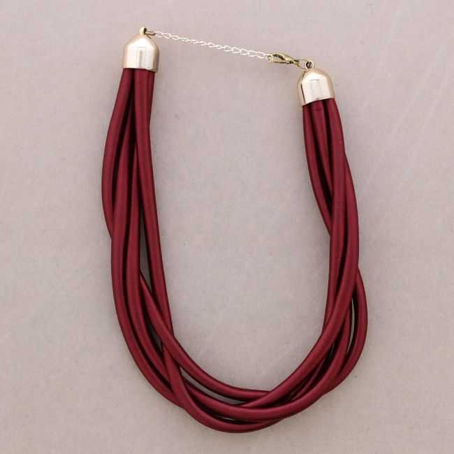 COLORED LACE SHORT NECKLACE