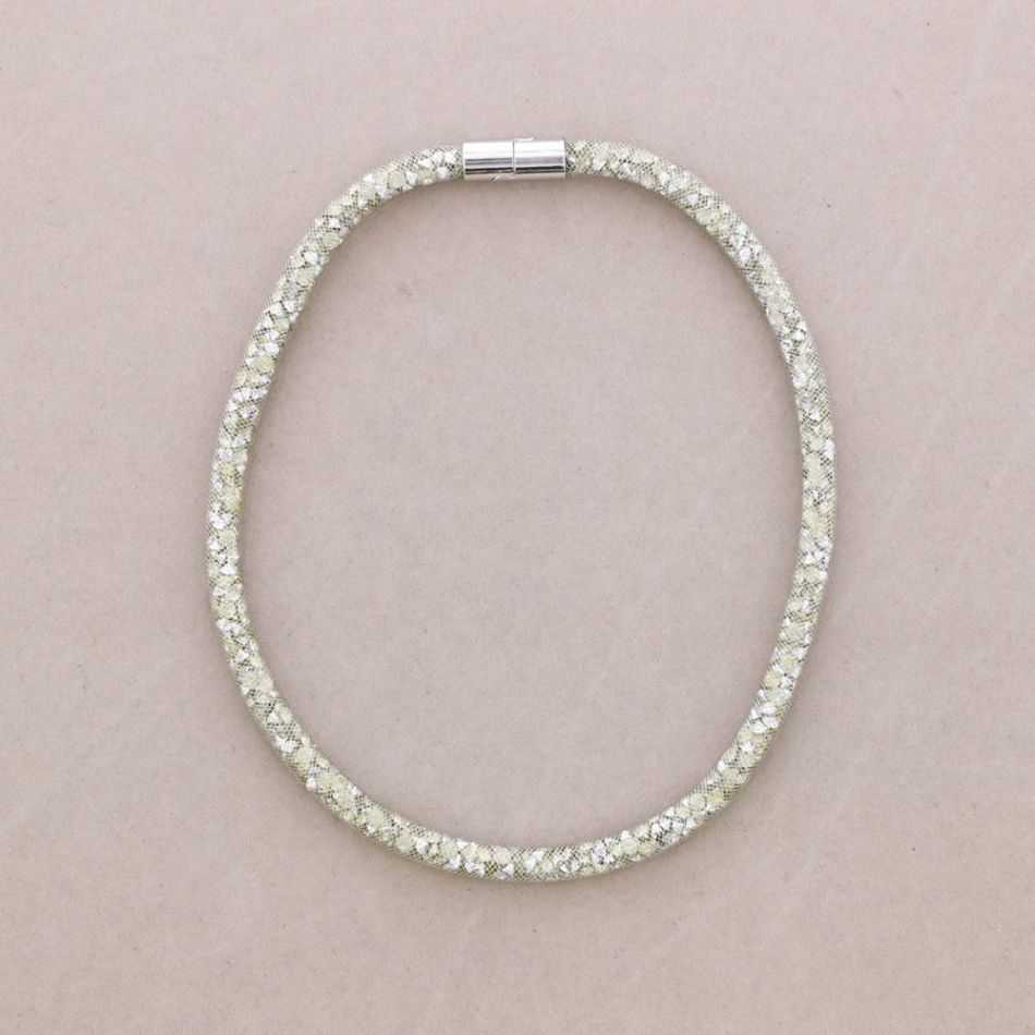 TUBE FILLED BEADS SHORT NECKLACE
