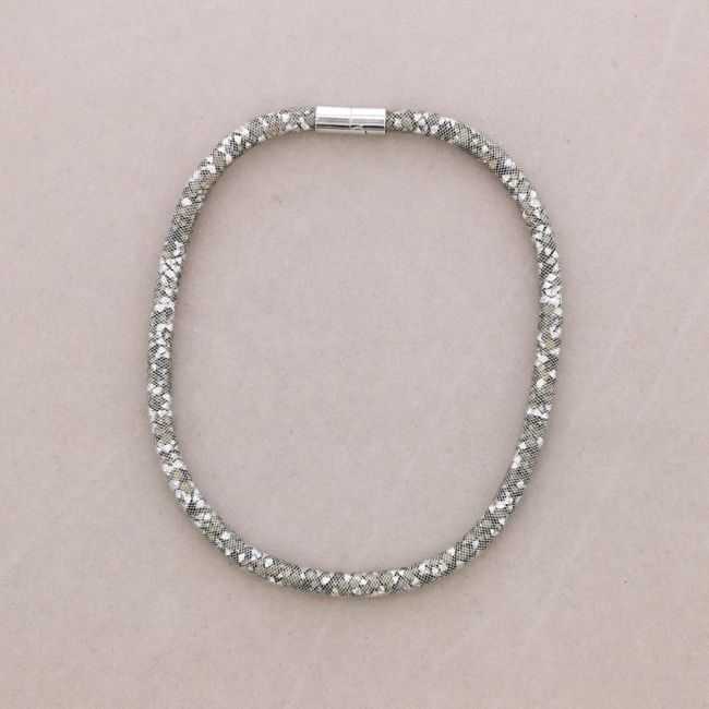 TUBE FILLED BEADS SHORT NECKLACE