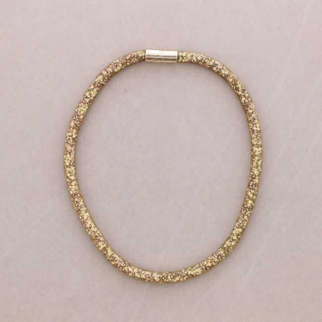 TUBE FILLED BEADS SHORT NECKLACE