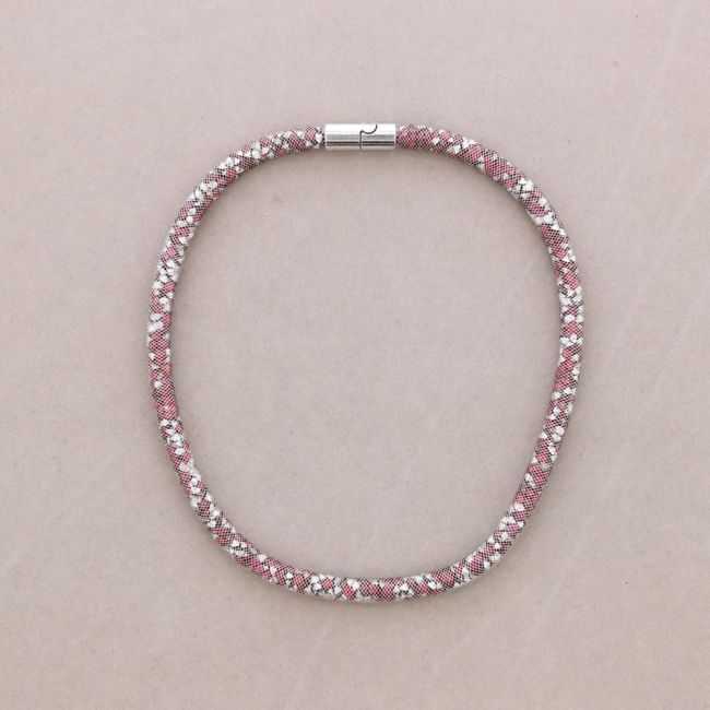 TUBE FILLED BEADS SHORT NECKLACE