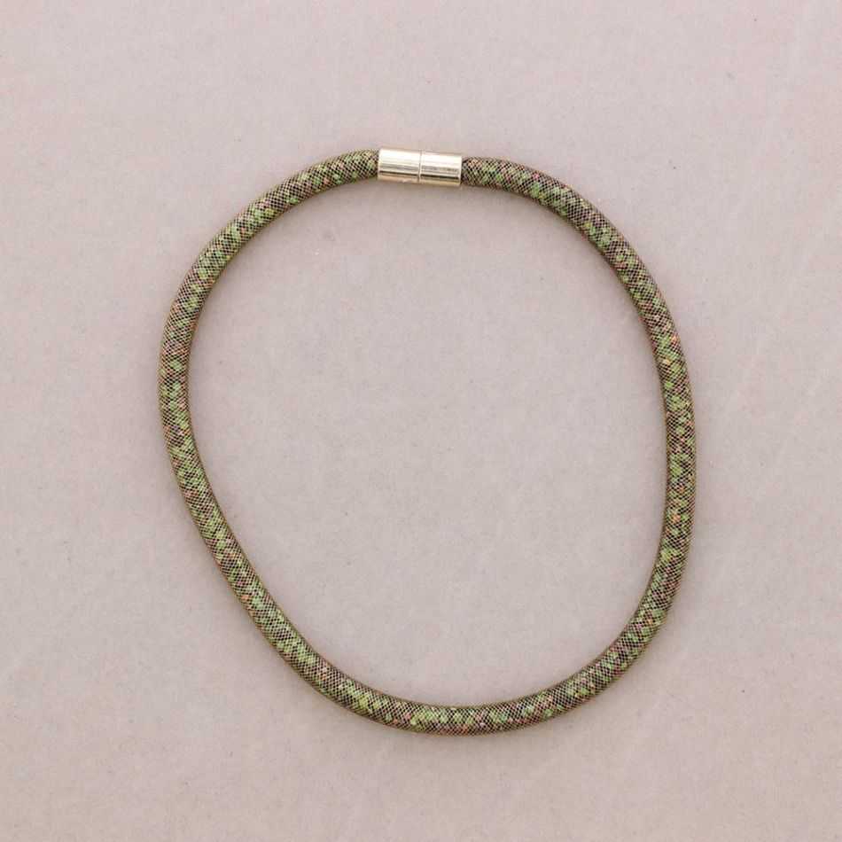 TUBE FILLED BEADS SHORT NECKLACE