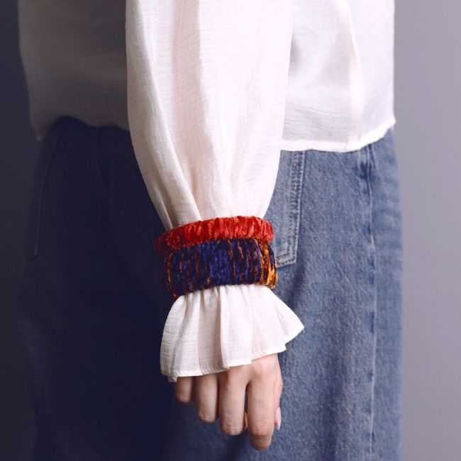 SET PULSERA TERCIOPELO FORRADA