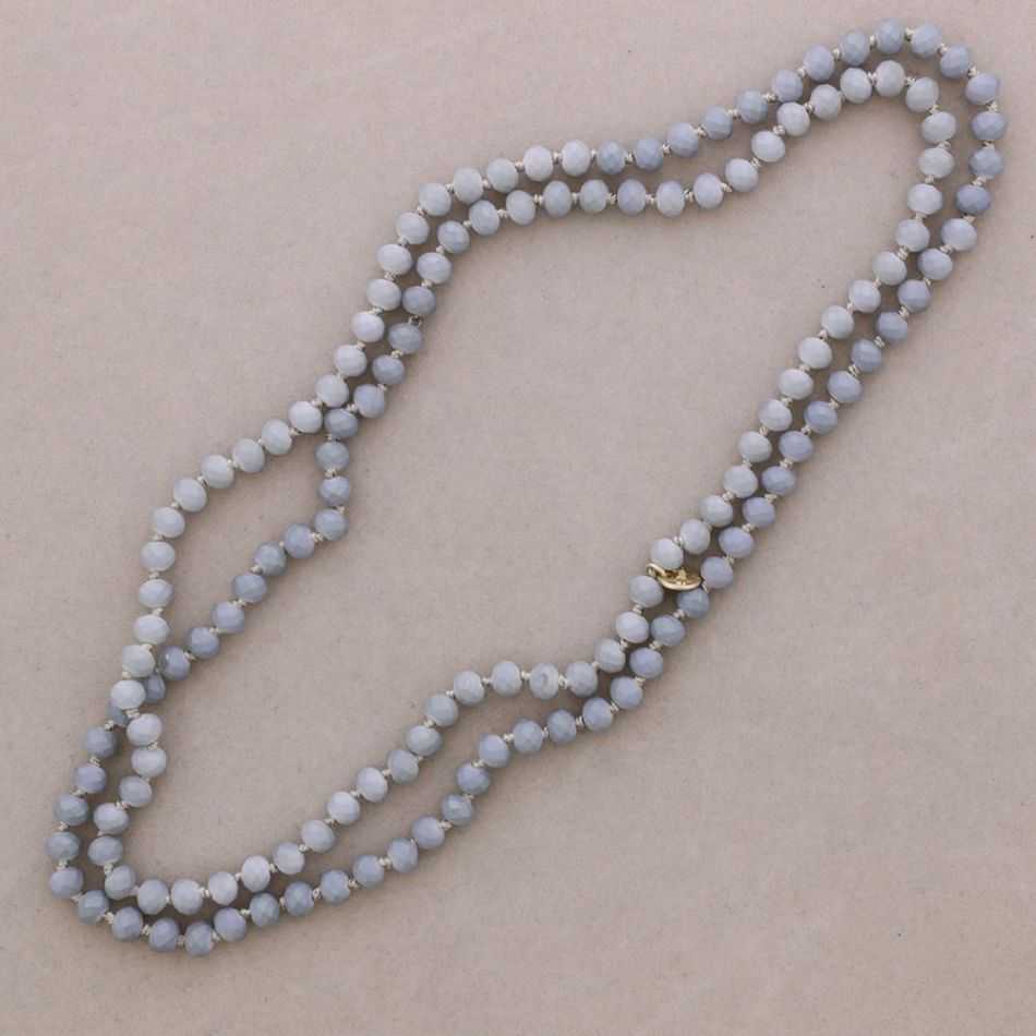 LONG NECKLACE WITH FACET BEADS1.2M*8MM