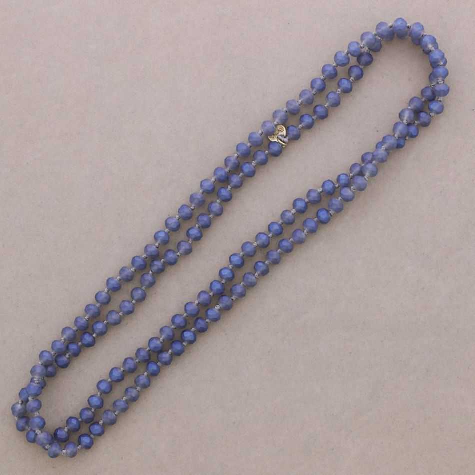 LONG NECKLACE WITH FACET BEADS1.2M*8MM