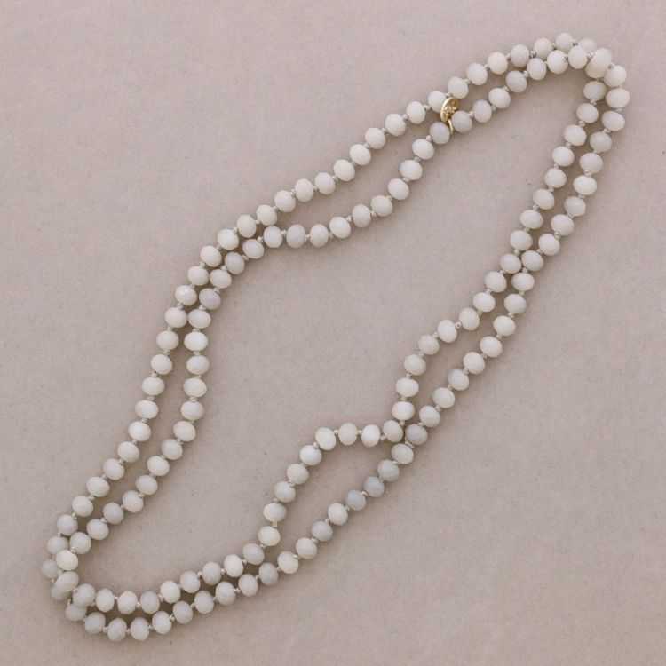 LONG NECKLACE WITH FACET BEADS1.2M*8MM 2