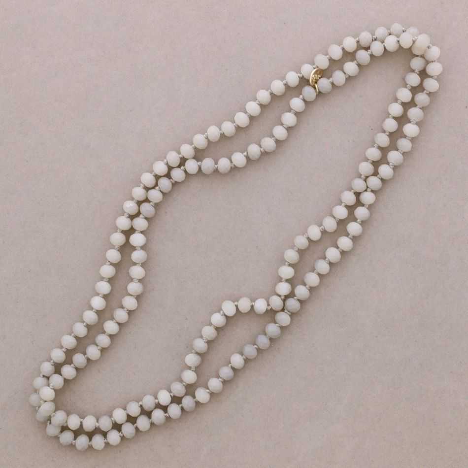 LONG NECKLACE WITH FACET BEADS1.2M*8MM