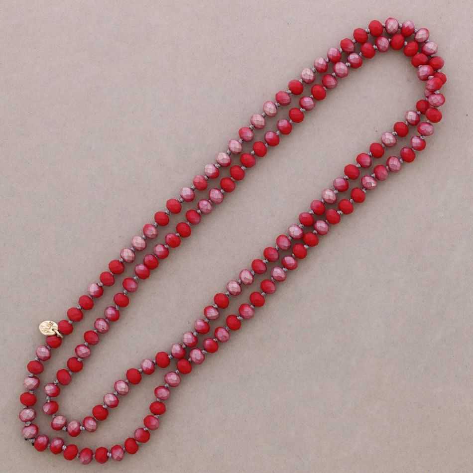 COLLAR LARGO CUENTAS FACETA1.2M*8MM