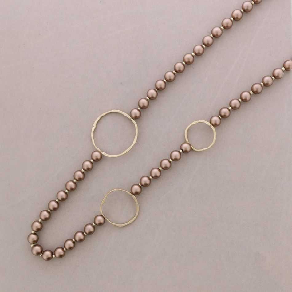 COLLAR LARGO BOLAS ESLABONES METAL