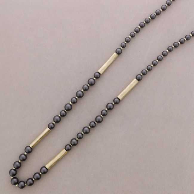 COLLAR LARGO BOLAS TUBOS METAL