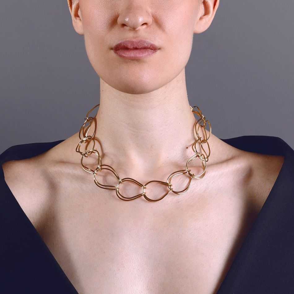 STEEL LINKS SHORT NECKLACE