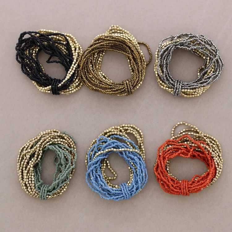 MULTI-STRAP BEADED ELASTIC BRACELET 2