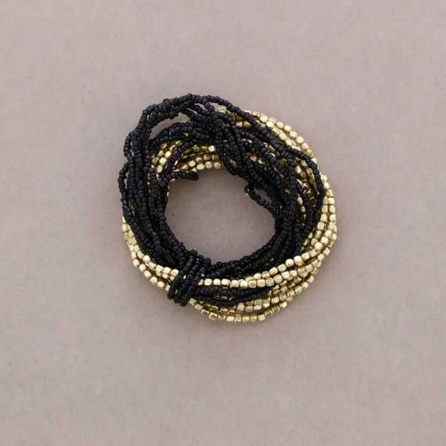 MULTI-STRAP BEADED ELASTIC BRACELET