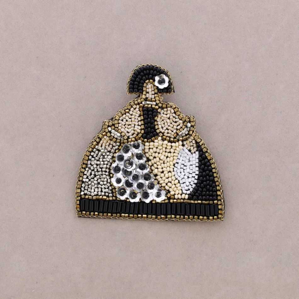 BROCHE MENINA ABALORIOS LENTEJUELAS