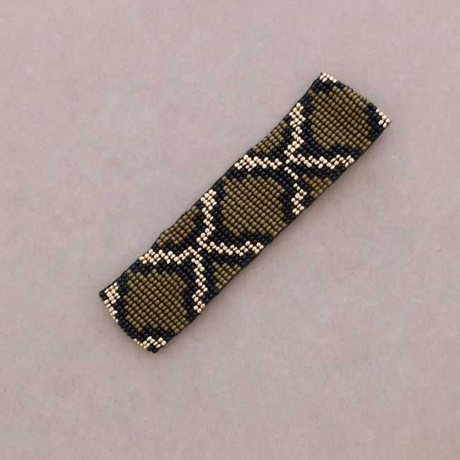 ETHNIC MACRAME BRACELET WITH ANIMAL PRINT AND BEADS