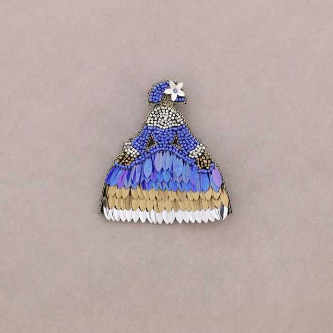 BROCHE MENINA ABALORIOS LENTEJUELAS
