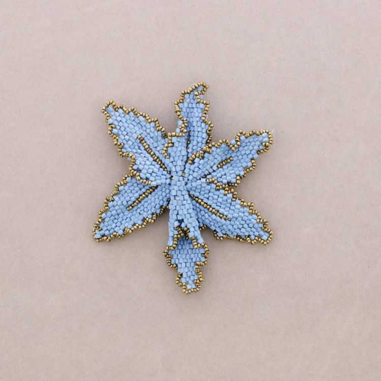 BEADED FLOWER BROOCH