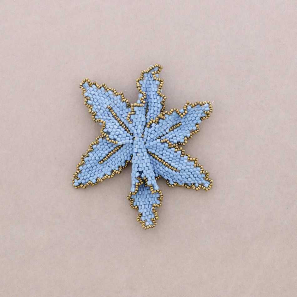 BEADED FLOWER BROOCH